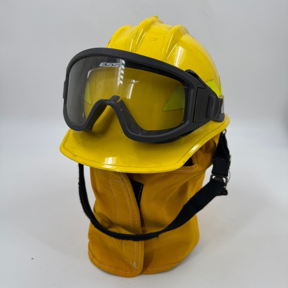 Bullard FH911 Wildland Fire Helmet Unisex Adjustable Yellow ESS Goggles Shroud